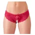 Cottelli - calcinha feminina aberta com laço - renda vermelha - L