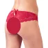 Cottelli - calcinha feminina aberta com laço - renda vermelha - L