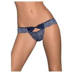  Obsessive Auroria - Calcinha Feminina Bordada com Laço (Azul) - L/XL