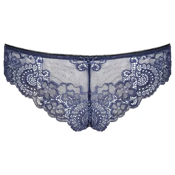 Obsessive Auroria - calcinha feminina rendada com laço - azul - L/XL