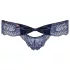 Obsessive Auroria - calcinha feminina rendada com laço - azul - L/XL