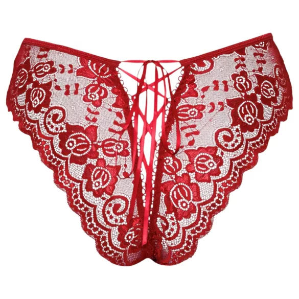 Cottelli - calcinha rendada aberta - vermelho - L