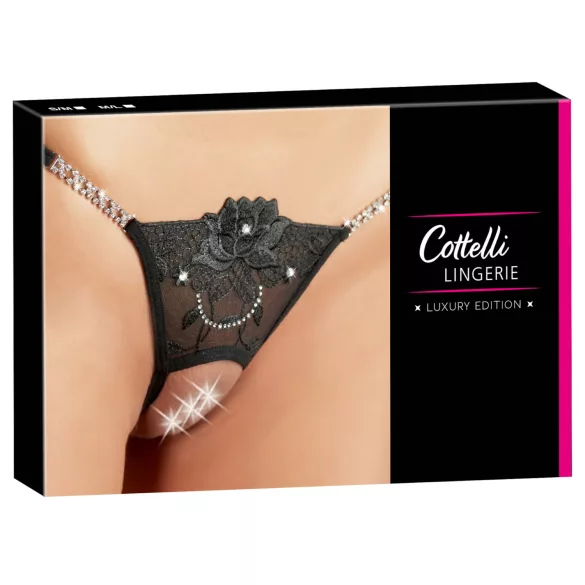 Cottelli - tanga aberta - detalhe flor brilhante - M/L