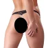 Cottelli - Tanga aberta com pérolas - renda preta - M