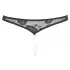 Cottelli - Tanga aberta com pérolas - renda preta - L