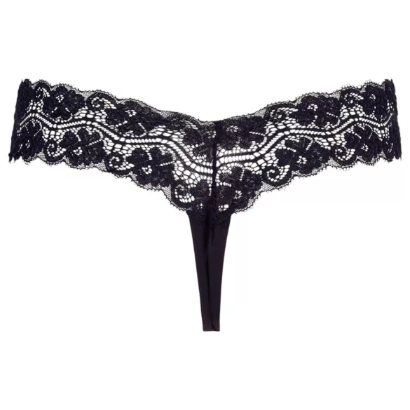 Cottelli - tanga rendada dupla pérola - preto - XL