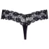 Cottelli - tanga rendada dupla pérola - preto - XL