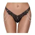 Cottelli - luxo, fio-dental bordado com pérolas (preto)
