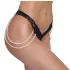 Cottelli - luxo, fio-dental bordado com pérolas (preto)