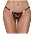 Cottelli - tanga com pérolas luxo rosa - renda preta