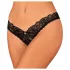 Obsessive - tanga aberta rendada - preto