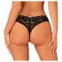 Obsessive - tanga aberta rendada - preto