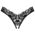Obsessive - tanga aberta rendada - preto