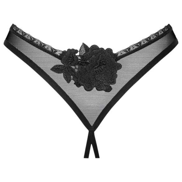 Obsessive - tanga aberta - renda preta - M/L