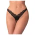 Obsessive - tanga transparente rendada - preto - L/XL