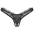 Obsessive - tanga transparente rendada - preto - L/XL