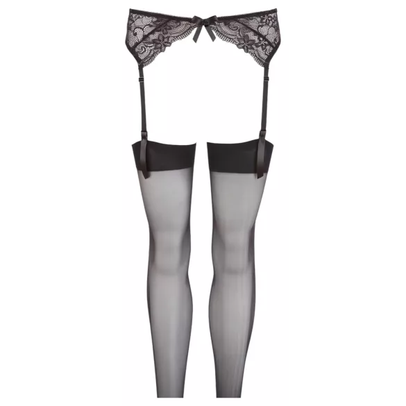 NO:XQSE - conjunto cinta-liga renda - preto - M/L