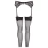 NO:XQSE - conjunto cinta-liga renda - preto - M/L