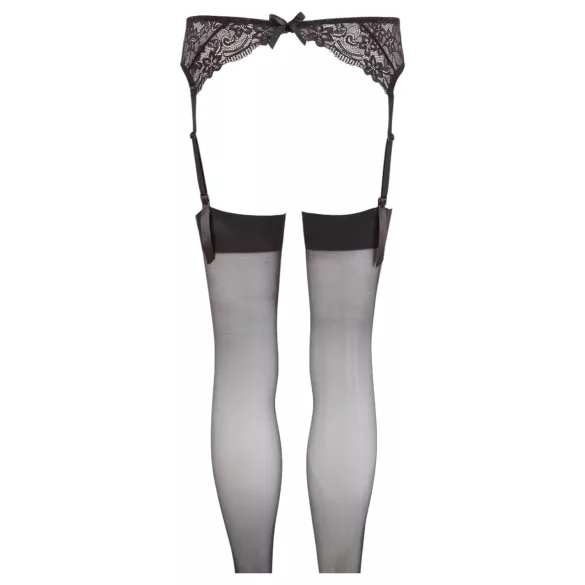 NO:XQSE - conjunto cinta-liga renda - preto - M/L