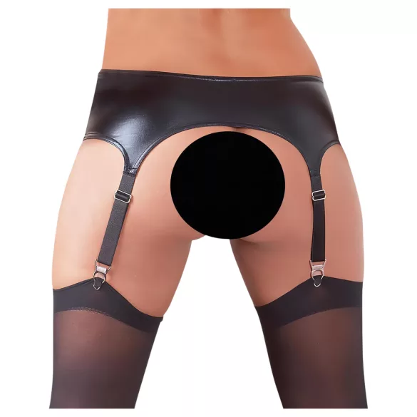 NO:XQSE - Conjunto com cinta-liga efeito brilhante - M