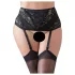Cottelli Plus Size - cinta-liga rendas plus size - preto - XL