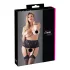 Cottelli Plus Size - cinta-liga rendas plus size - preto - 4XL