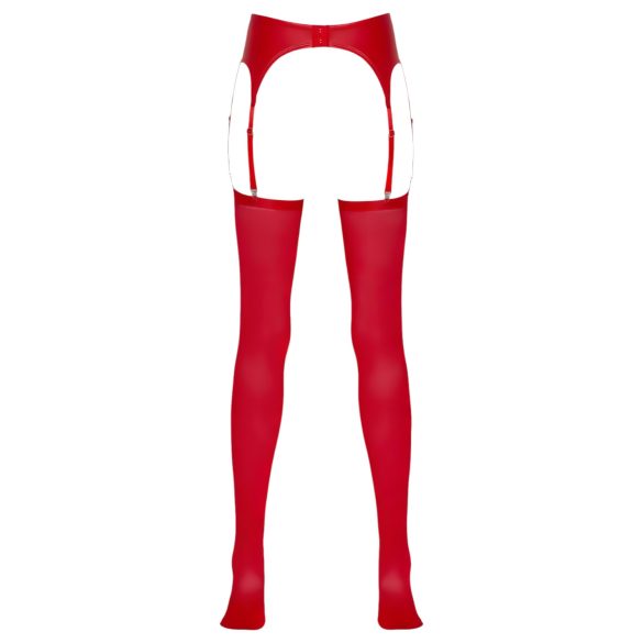 NO:XQSE - conjunto lingerie com ligas - brilho - vermelho - L/XL