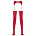 NO:XQSE - conjunto lingerie com ligas - brilho - vermelho - L/XL