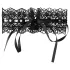 Cottelli - colar de renda com pérolas e strass - preto