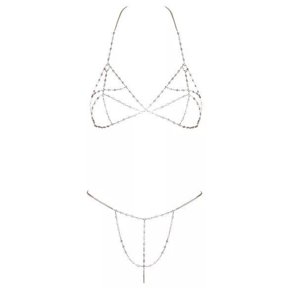 Cottelli - Bikini de correntes com strass - prata