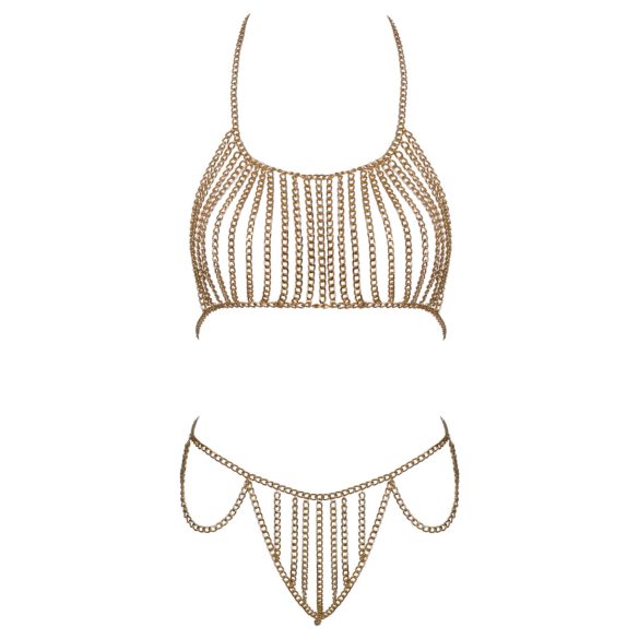 Cottelli - joia corporal com corrente - dourado