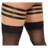Cottelli - cinta liga efeito couro - preto - L/XL