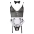 Cottelli - Body fantasia empregada sexy - renda preta - L