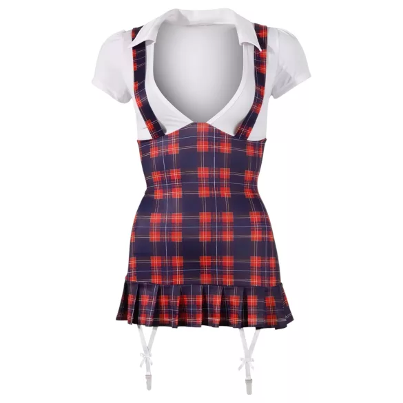Cottelli - fantasia colegial xadrez - vestido curto