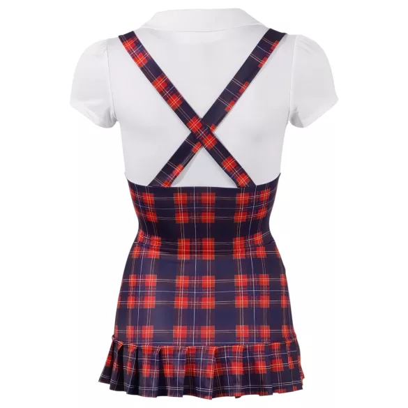 Cottelli - fantasia colegial xadrez - vestido curto - M