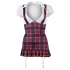 Cottelli - fantasia colegial xadrez - vestido curto - XL