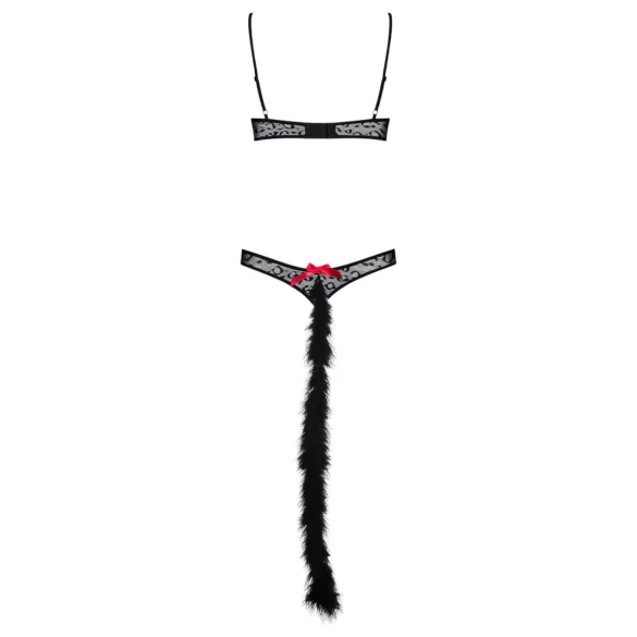 Obsessive Gepardina - fantasia de empregada sexy - conjunto preto