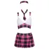 Cottelli - fantasia colegial xadrez - conjunto - rosa - L
