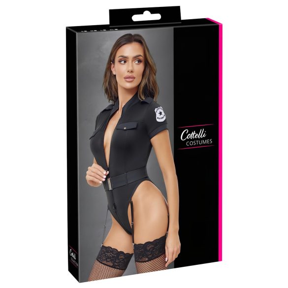 Cottelli - fantasia policial feminina - preto - XL