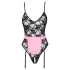 Cottelli - fantasia de empregada transparente - preto e rosa - M