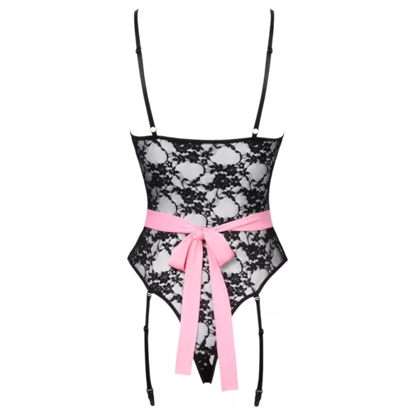 Cottelli - fantasia de empregada transparente - preto e rosa - M
