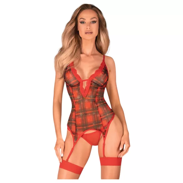 Obsessive Jollymore - conjunto de lingerie natalino - XL/XXL