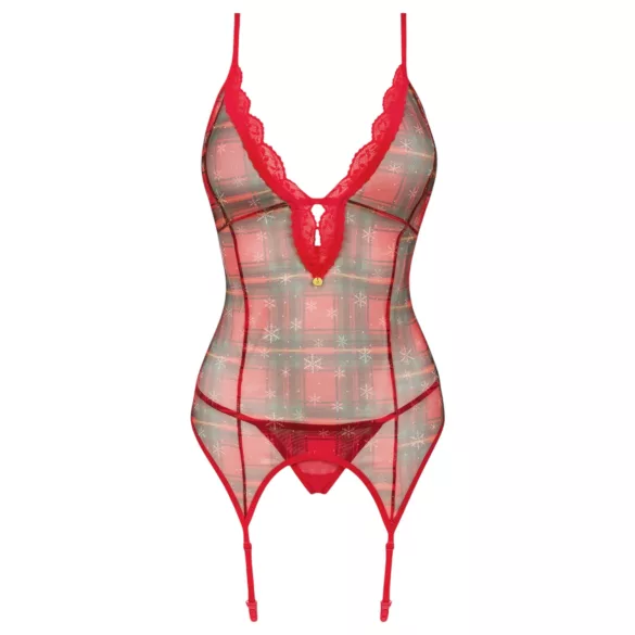 Obsessive Jollymore - conjunto de lingerie natalino - XL/XXL