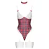 Cottelli - body lingerie xadrez - vermelho