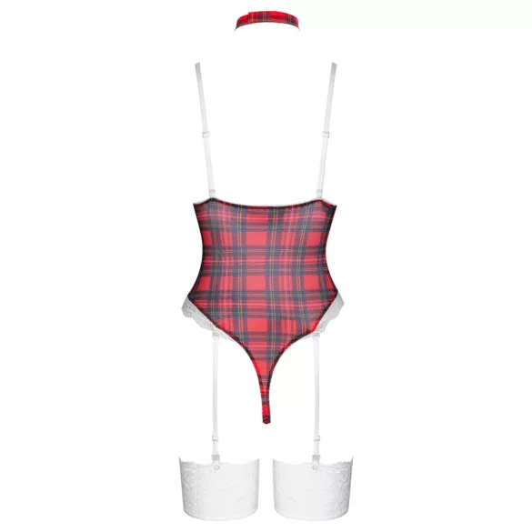 Cottelli - body lingerie xadrez - vermelho
