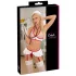 Cottelli - conjunto de enfermeira de duas peças (branco‑vermelho) - M
