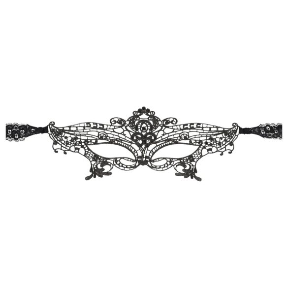 Cottelli - máscara para olhos rendada bordada - preta