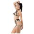 Cottelli - lingerie com tiras decorativas - preto - tamanho S-L