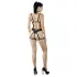 Cottelli - arnês corporal decorativo preto, conjunto de lingerie trio (S-L)