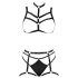 Cottelli - lingerie com tiras decorativas - preto - tamanho S-L